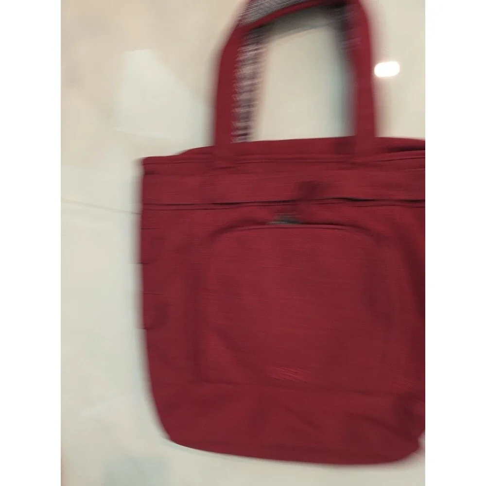 Burgundy OGIO Insulated Cloth Computer Tote bag Multi pockets Button Design